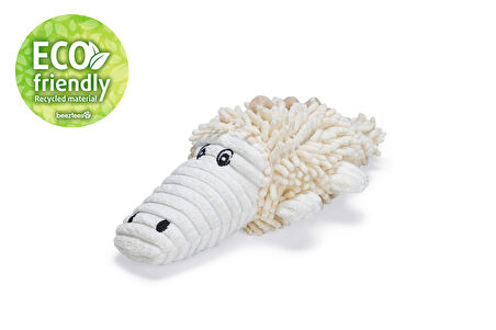 Beeztees Köpek Oyuncağı, Timsah, Peluş, Beyaz, 36x16x10cm