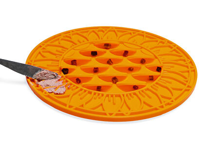 Beeztees Yavru Köpek Mama Yeme Oyuncağı, Daire Şeklinde, Silikon, Turuncu, 30cm