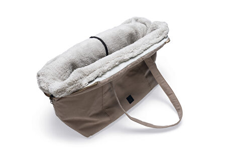Beeztees DBL Köpek Taşıma Çantası, Yıkanabilir, 6,5Kg'ye kadar, Bej, 48x23x33cm