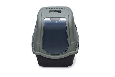 Beeztees Kapalı Kedi Tuvaleti, Koku Filtreli, Antrasit Koyu Mavi, 64x44x46cm