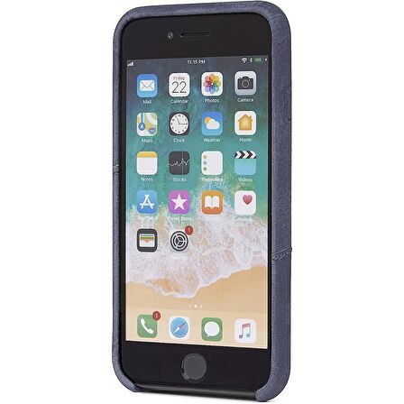 Decoded Apple İphone 7 / İphone 8 Uyumlu Deri Kılıf Koyu Mavi