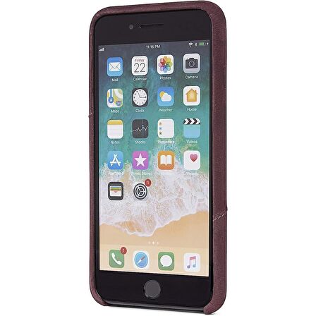 Decoded Apple İphone 7 / İphone 8 Uyumlu Deri Kılıf Koyu Mor