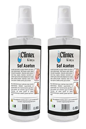 Clintex Kimya Saf Aseton %99.9 2x200 Ml