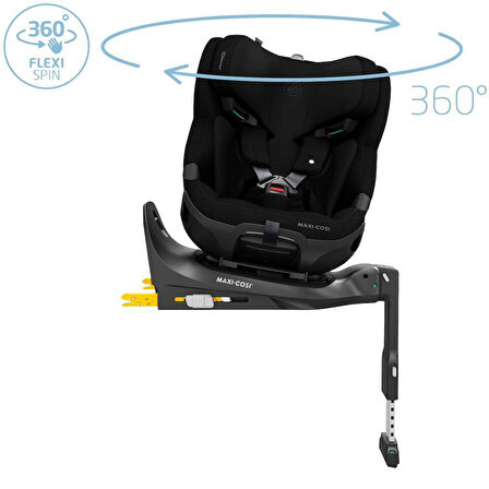 Maxi-Cosi Emerald 360 Pro I-Size Dünyanın İlk Kızaklı, Araç Dışına Çıkabilen İsofix'li 360 Dönebilir Yatabilir 0-36 kg Bebek Oto Koltuğu Authentic Black