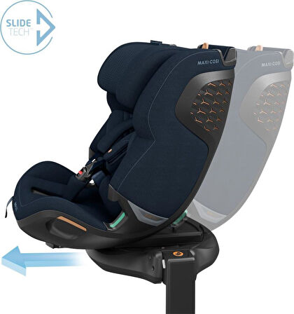 Maxi-Cosi Emerald 360 Pro I-Size Dünyanın İlk Kızaklı, Araç Dışına Çıkabilen İsofix'li 360 Dönebilir Yatabilir 0-36 kg Bebek Oto Koltuğu Authentic Blue