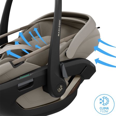 Maxi-Cosi Coral SlidePro Tam Yatabilen Modüler 0-13 Kg Ana Kucağı ve Oto Koltuğu Sapphire Sand