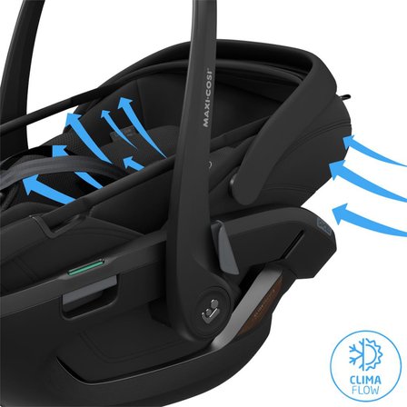 Maxi-Cosi Coral SlidePro Tam Yatabilen Modüler 0-13 Kg Ana Kucağı ve Oto Koltuğu Onyx Black