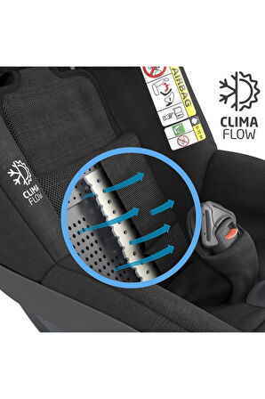 MAXİ-COSİ Maxi Cosi Pearl Adac'lı 0-18 Kg 360 Dönebilir Oto Koltuğu Authentic Black