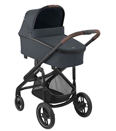 Maxi Cosi Plaza+ Ekstra Portbebeli Seyahat Sistem Olabilen Tek Elle Katlanabilen Doğumdan İtibaren Kullanılabilen Bebek Arabası Essential Graphite