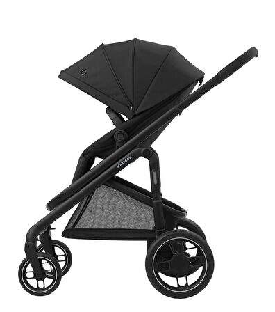 Maxi Cosi Plaza+ Ekstra Portbebeli Seyahat Sistem Olabilen Tek Elle Katlanabilen Doğumdan İtibaren Kullanılabilen Bebek Arabası Essential Black