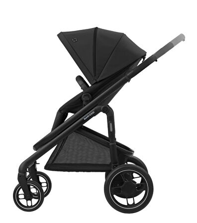 Maxi Cosi Plaza+ Ekstra Portbebeli Seyahat Sistem Olabilen Tek Elle Katlanabilen Doğumdan İtibaren Kullanılabilen Bebek Arabası Essential Black