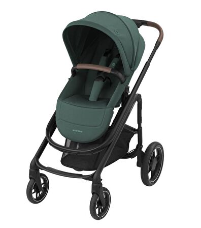 Maxi Cosi Plaza+ Ekstra Portbebeli Seyahat Sistem Olabilen Tek Elle Katlanabilen Doğumdan İtibaren Kullanılabilen Bebek Arabası Essential Green