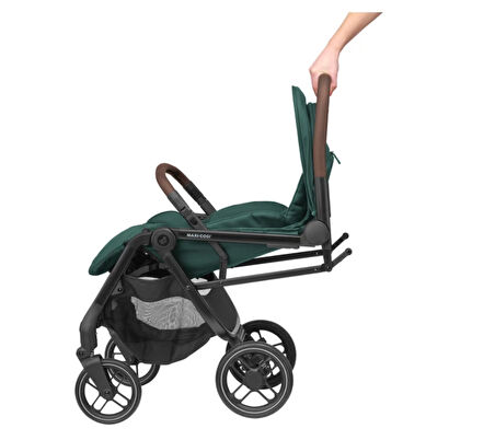 Soho Kompakt Seyahat Sistem Olabilen Otomatik Katlanan Bebek Arabası Essential Green
