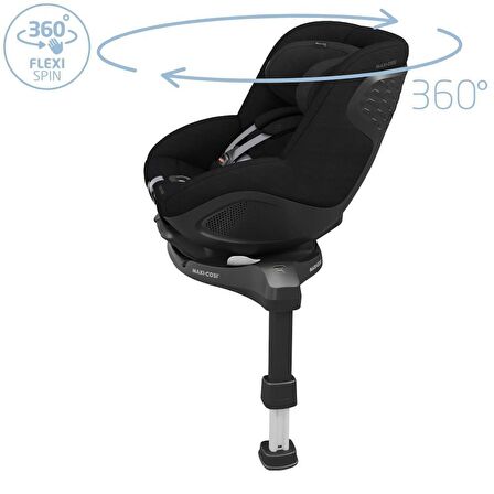 Maxi-Cosi Mica 360 Pro I-Size SlideTech Kızaklı İsofix'li Dönebilir Yatabilir 0-18 Kg Bebek Oto Koltuğu Authentic Black