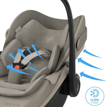 Maxi-Cosi Pebble Slide Pro Tam Yatabilen 0-13 Kg Ana Kucağı ve Oto Koltuğu Sand