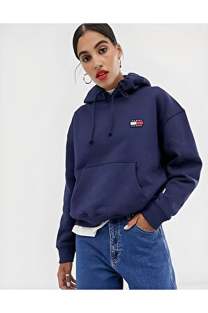 Tommy Jeans Sweatshırt Tjw Tommy Badge Regular Rahat Kesim