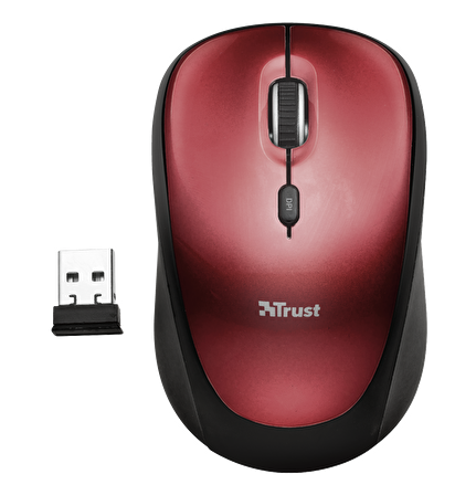 Trust 19522 Yvi Kablosuz Optik Mouse Kırmızı