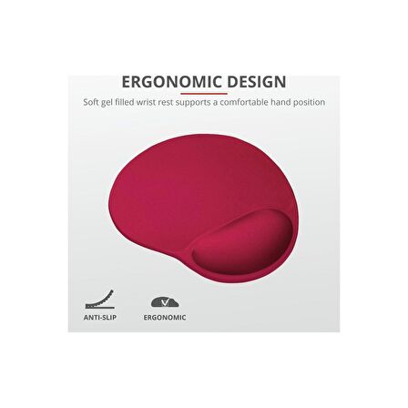 Trust 20429 Bıgfoot Ergonomık Kırmızı Mousepad