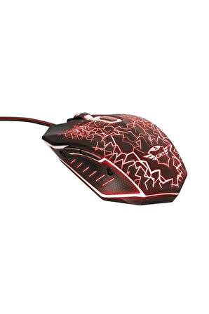 IZZA GXT 105 USB 2400 Dpı Siyah 6 Buttons RGB Oyuncu Mouse