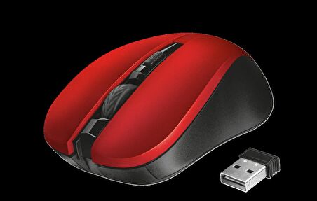 TRUST 21871 MYDO SESSİZ KABLOSUZ 1800DPI OPTIK MOUSE KIRMIZI