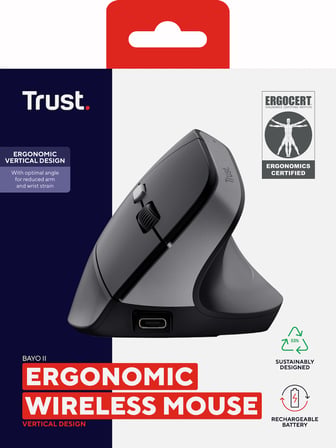 Trust Bayo II Kablosuz Ergonomik Mouse