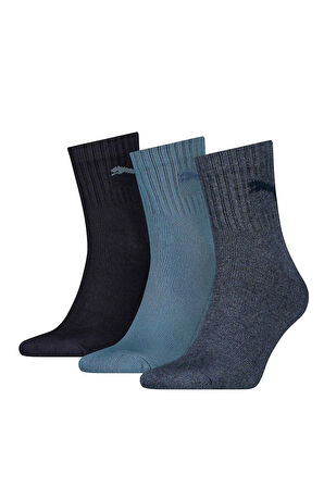 Uniseks Spor Çorap, 3 Çift - Kısa Mürettebat Çorap, Tennissocken, einfarbig