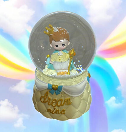 8 cm Müzikli Işıklı Minik Prens Kar Küresi 7532