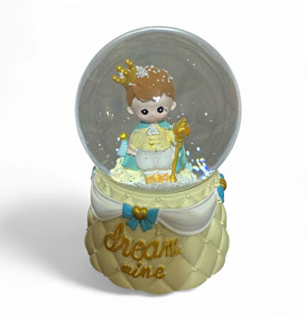 8 cm Müzikli Işıklı Minik Prens Kar Küresi 7532