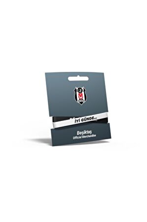 Beşiktaş Orijinal 2'li Silikon İyi Günde Kötü Günde Bileklik Kartal Baskılı Hediyelik Ahşap Kutulu