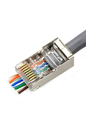 Yeni Nesil Delikli Metal Cat6 Ez Rj45 Konnektör Utp Jack (100 ADET)