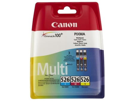 CANON CLI-526 CYAN-MAGENTA-YELLOW MAVI-KIRMIZI-SARI 3'LU MULTIPACK MUREKKEP KARTUŞ