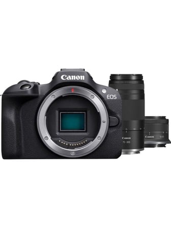 Canon R100 Aynasız Fotoğraf Makinesi RF 18-45 + RF 75-300 Double Lens Kit