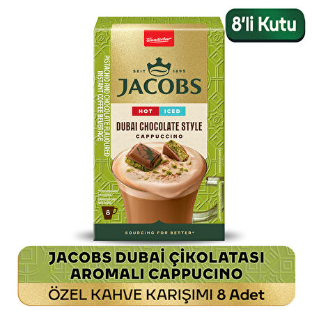 Jacobs Dubai Çikolatası Aromalı Cappucino Özel Kahve Karışımı 8 x 19,5gr