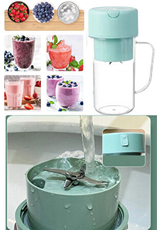 Şarjlı Taşınabilir Pipetli Bardak Blender 420 ML Smoothie Milkshake Meyve Mama Karıştırıcı Mikser