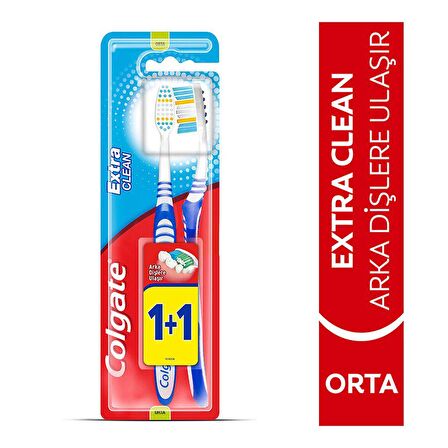 Colgate Extra Clean Orta Diş Fırçası 1+1