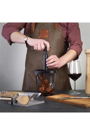 Vacu Vin Vakum Saklama Kutusu Siyah Pompalı 1 3 L/44 fl. oz - Kutulu