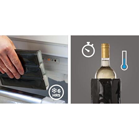Vacu Vin 38803606 Aktif Şarap Soğutucu Gümüş