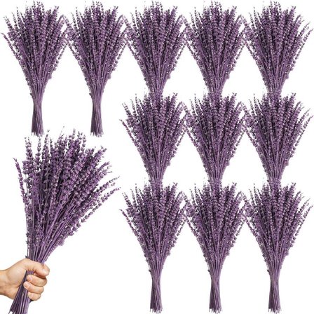 12Li Set Toptan Kuru Lavanta Çiçeği MOR Şoklanmış Stabilize Bozulmaz İthal Dökülmez Yoğun Kokulu