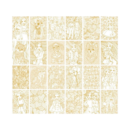 AKILLIELMA-TAROS BESTIES LUXURY FOIL COLOURING BOOK A4 24 YPR. 140033