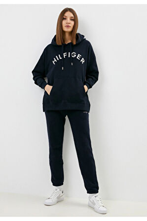 Logo Nakışlı İşlemeli Rahat Kesim Sweatshirt