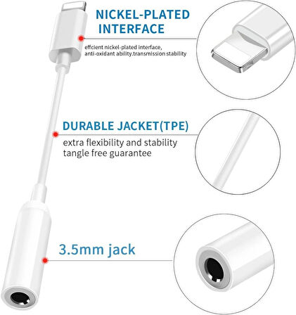  iPhone Lightning 3.5Mm Kulaklık Dönüştürücü