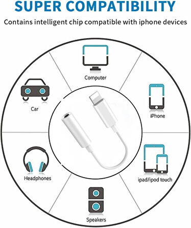  iPhone Lightning 3.5Mm Kulaklık Dönüştürücü