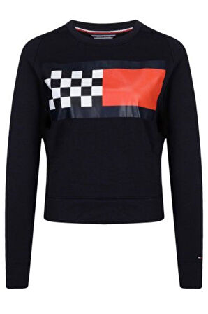 Women's Bia Crew Neck Pitt Sweatshirt -navy Blue