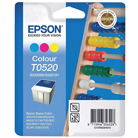Epson T0520-C13T05204020 Renkli Orijinal Kartuş
