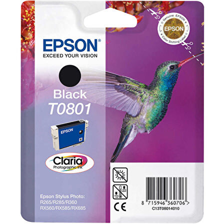 Epson T0801-C13T08014020 Siyah Orijinal Kartuş