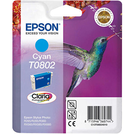 Epson T0802-C13T08024020 Mavi Orijinal Kartuş