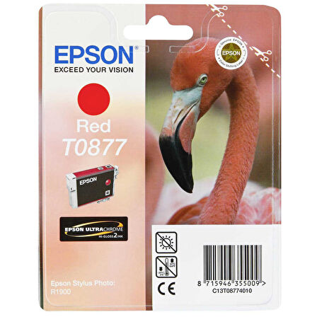 Epson T0877-C13T08774020 Kırmızı-Red Orijinal Kartuş
