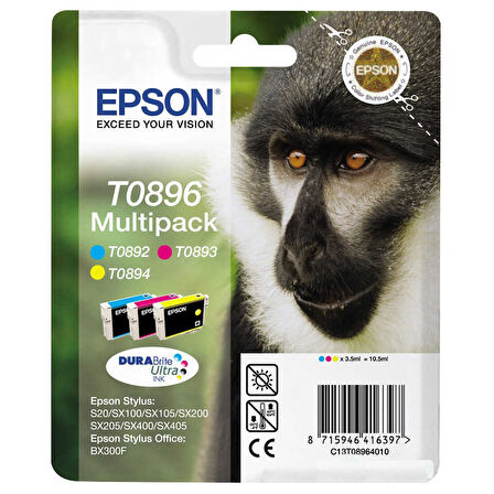 Epson T0896-C13T08964020 Renkli Orijinal Kartuş Paketi