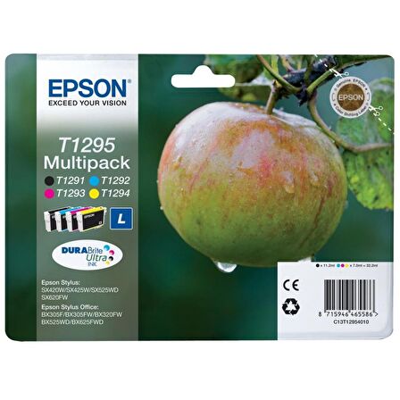 Epson BX305-320 SX425 Multipack 4'lü Mürekkep Kartuş T12954022