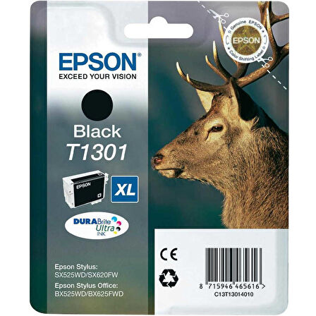 Epson T1301-C13T13014020 Siyah Orijinal Kartuş